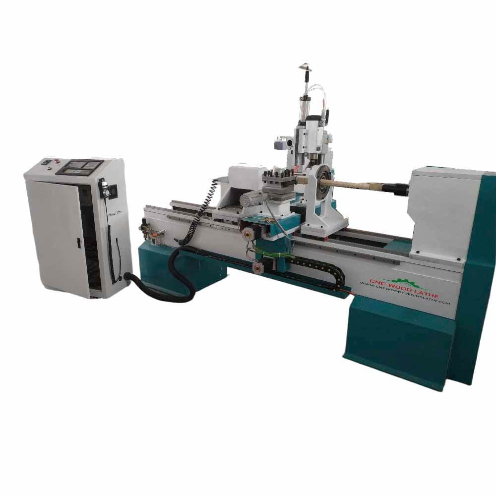 Cnc Wood Turning Lathe Machine with Auto Tool Changer
