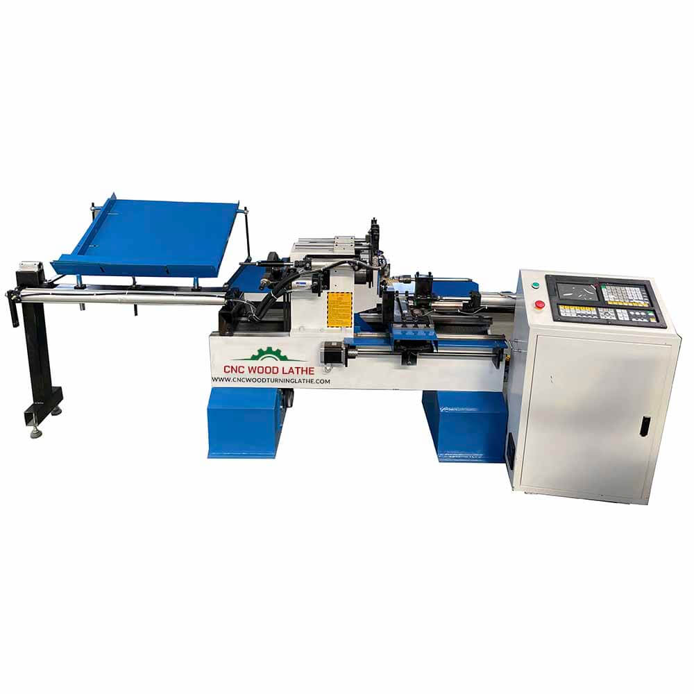 Small CNC Wood Lathe with Auto Feeding and Polisher