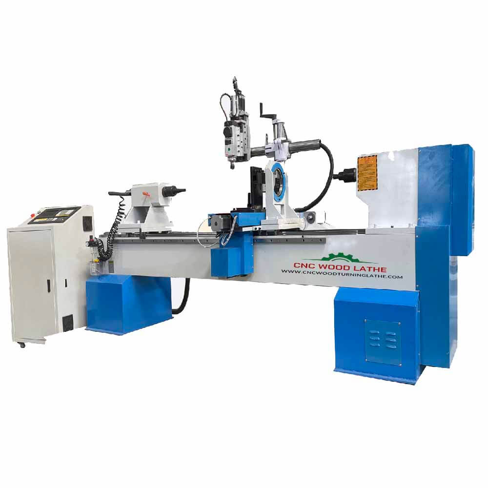Factory Price 4 Axis CNC Wood Turning Lathe Carving Machine