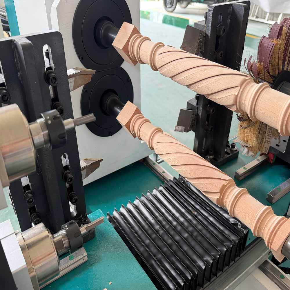 double axis cnc wood lathe